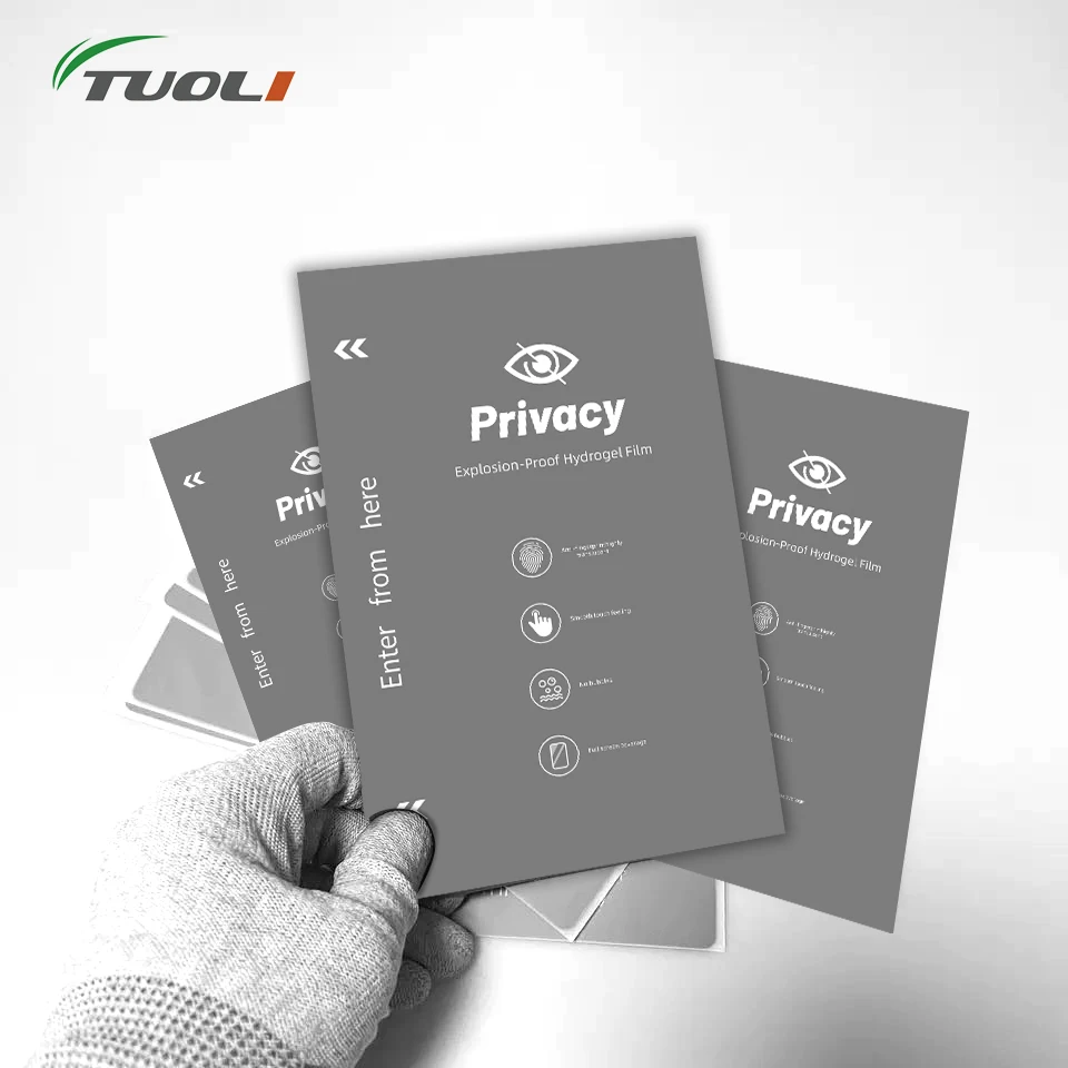 TUOLI 25PCS TPU Privacy Protection Anti-Peep Frosted Flexible Hydrogel Film For Mobile Phone Screen Protective Cutting Machine