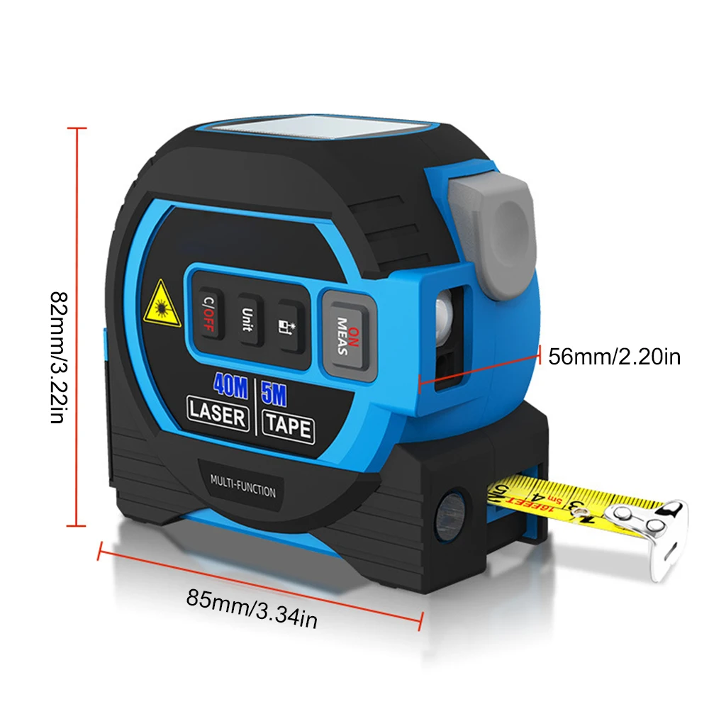 Imagem -06 - Digital Laser Rangefinder Roleta Eletrônica Medidor de Distância Laser Fita Métrica Régua Inoxidável 5m