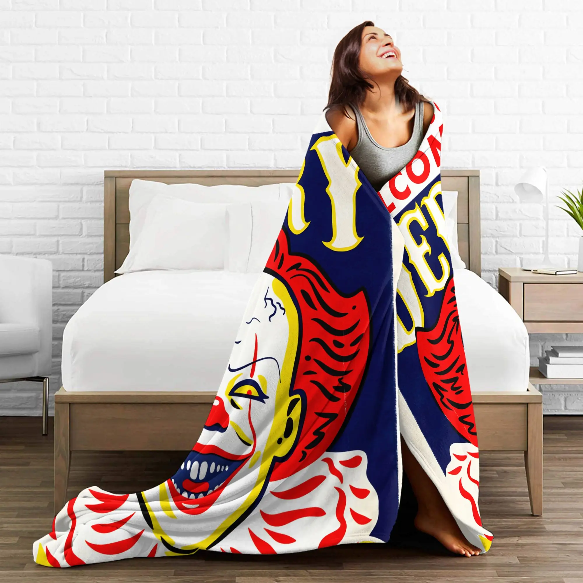 تكنولوجيا المعلومات مرحبا بكم في ديري 2025 بطانية جودة سوبر الدافئة رمي بطانية الشتاء الزخرفية الأريكة كرسي أريكة سرير الجدة المفرش