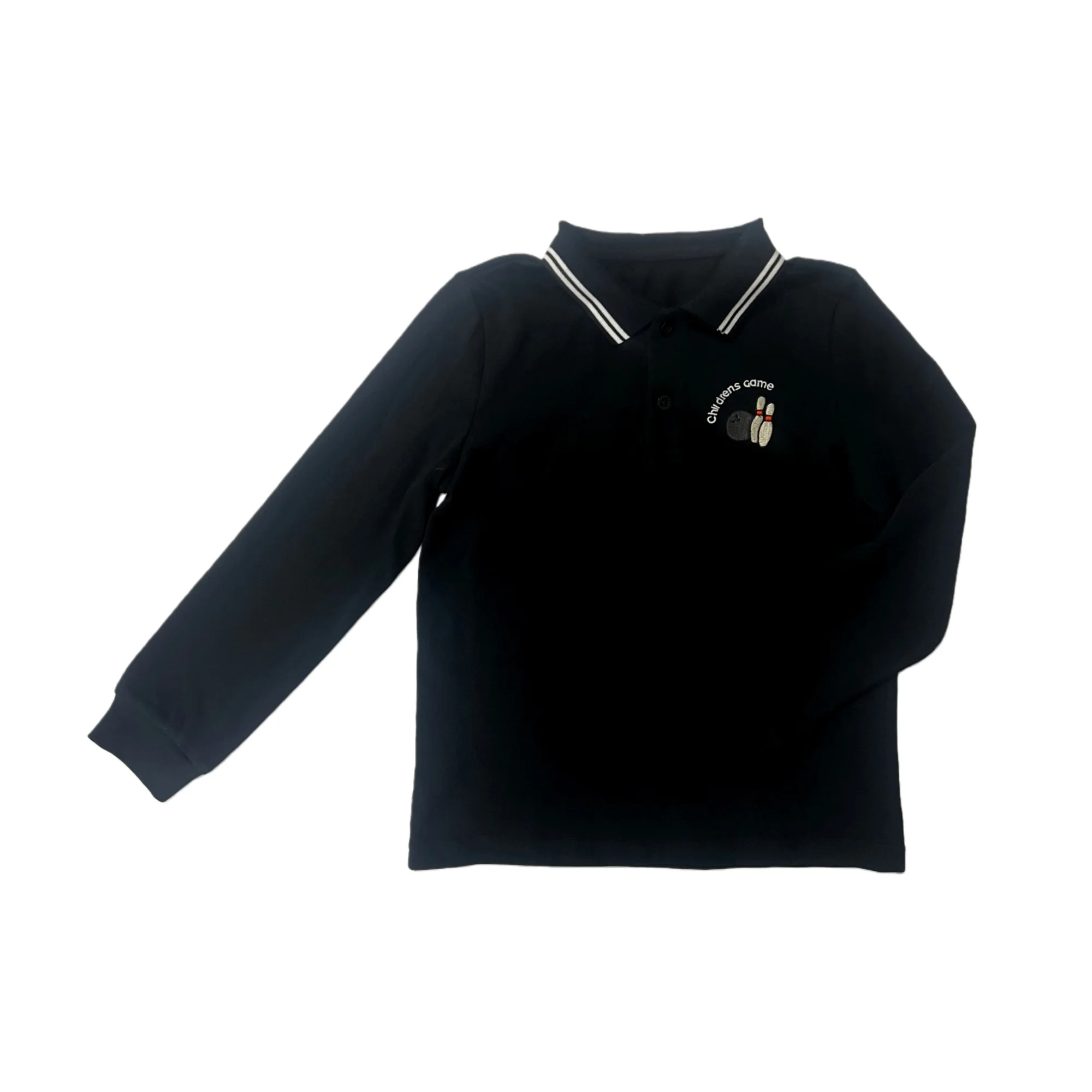 Mali's Ss Grey Denim Collection – Polo Long Sleeve Top