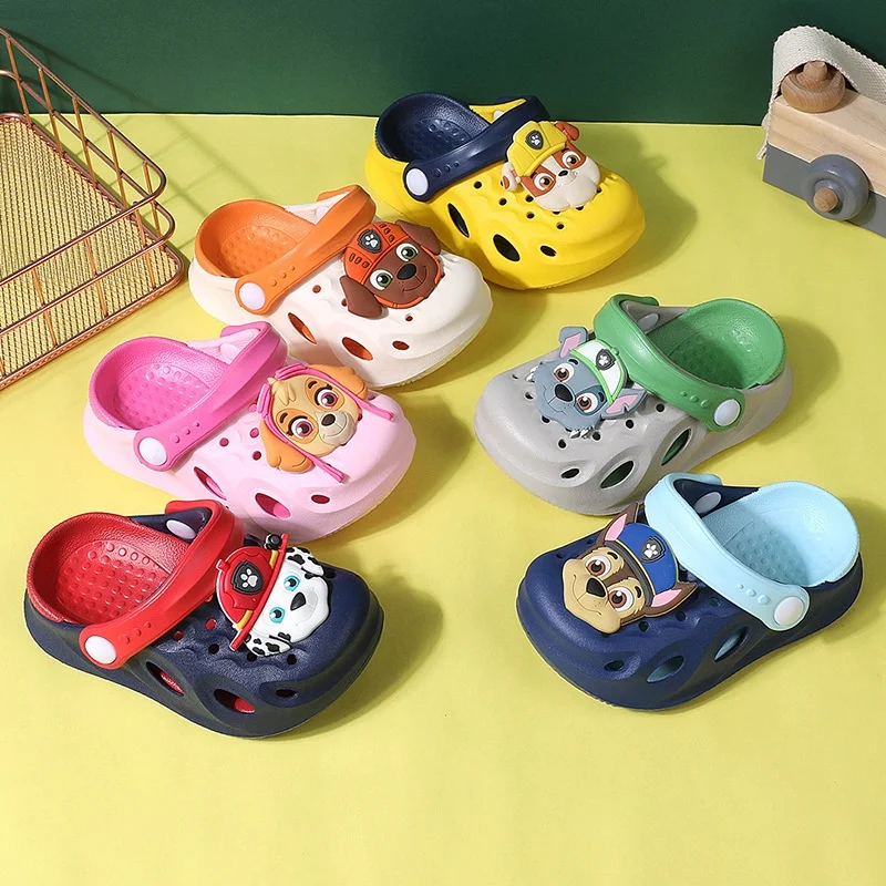 Paw Patrol Chase Clogs | Adorable 3D Dog + Nature Decor | Adjustable Strap | Breathable EVA Slippers for Toddler Boys image 4