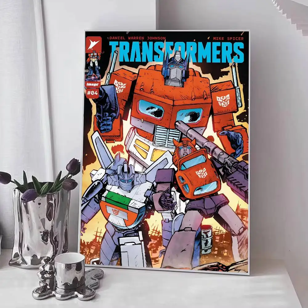 Vintage Classic T-Transformers Comic-inspirierte Auto-Roboter-Poster, ausgefallener Wandaufkleber für Wohnzimmer, Bar, Dekoration, Wanddekoration – Detail 9