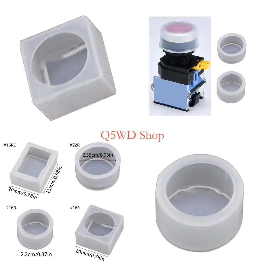 

Q5WD Waterproof Silicone Caps Waterproof Caps Dustproof Round/Square Caps for 16/22mm