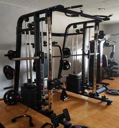 Gym fitness muti functional trainer squat rack strength training bodybuilding smith machine power cage gym equipment