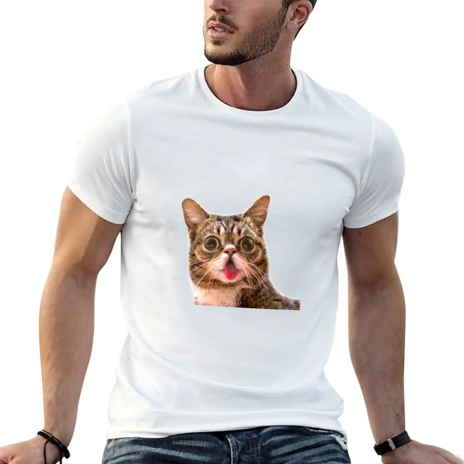 

lil bub T-Shirt t shirts for man graphic funny man t shirt cotton T-Shirt
