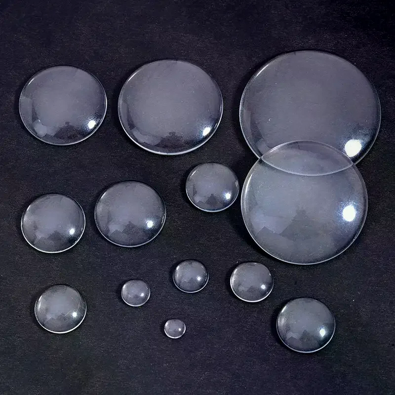 Round Clear Glass Cabochon: 10/50 PCS 6-40mm Flat Back Transparent DIY Jewelry