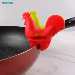 Kitchen Gadgets Spoon Holder Stand for Lids Overflow Prevent Spill-Proof Rack Pot Rest Silicone Cover Organizer Spoon Pots Clips