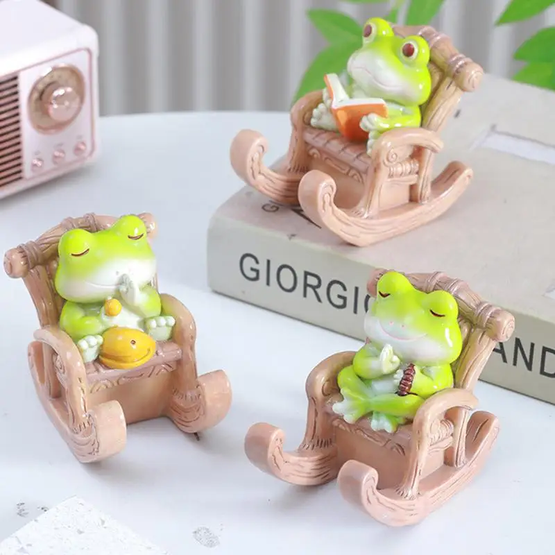 Desktop Phone Stand Rocking Chair Cellphone Cradle Frog Tablet Stand Resin Cell Phone Holder For Smartphones Tablets