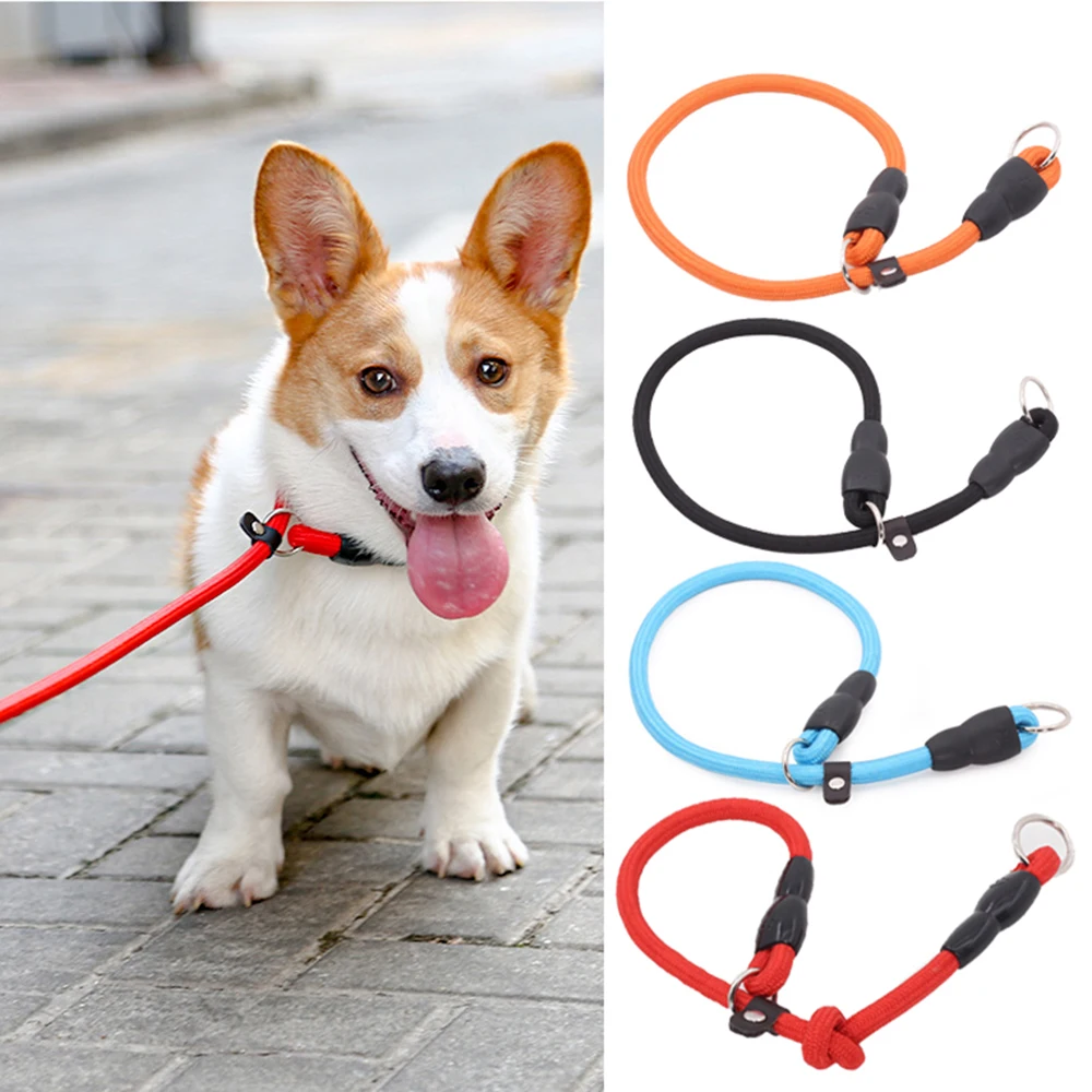 

Pet P Rope Dog Training Leash Nylon Dog Collar Pet P Chain For Medium Large Dog Accessories Explosion-proof Impact Pet Neck Ring