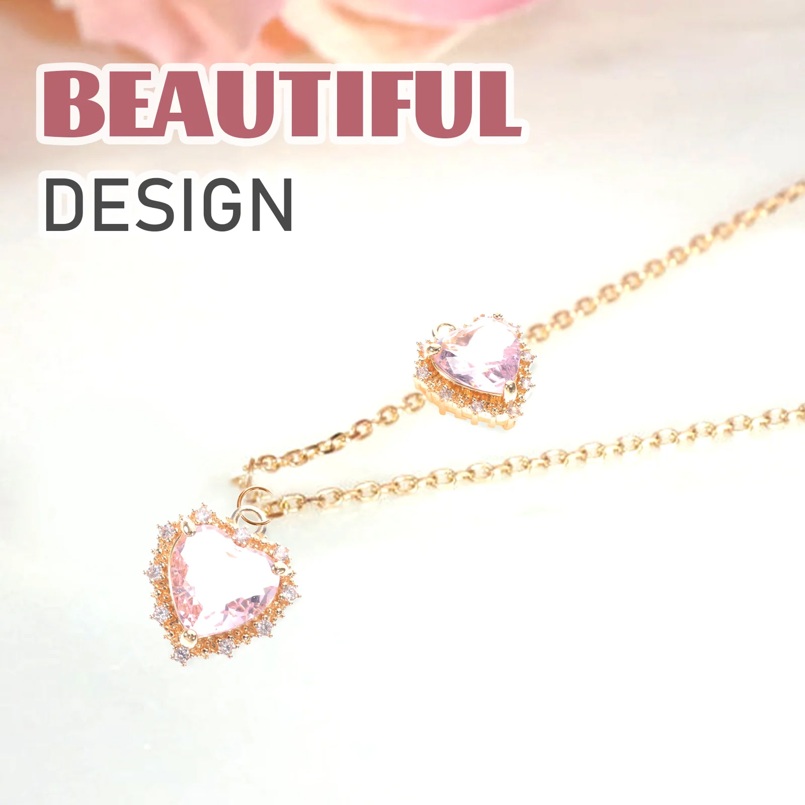 

10pcs Heart Pendant Bracelet Necklace Lightweight Copper DIY Jewelry Crafts Accessories Novelty naments Earring Charms Adorable