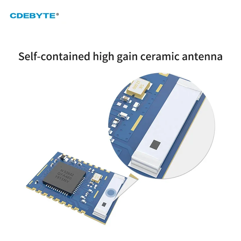 nRF52832 BLE 5.0 Bluetooth Module 2.4GHz UART 4dBm 60m CDEBYTE E104-BT5032A Beacon Ibeacon Low Power RF Module Ceramic Antenna