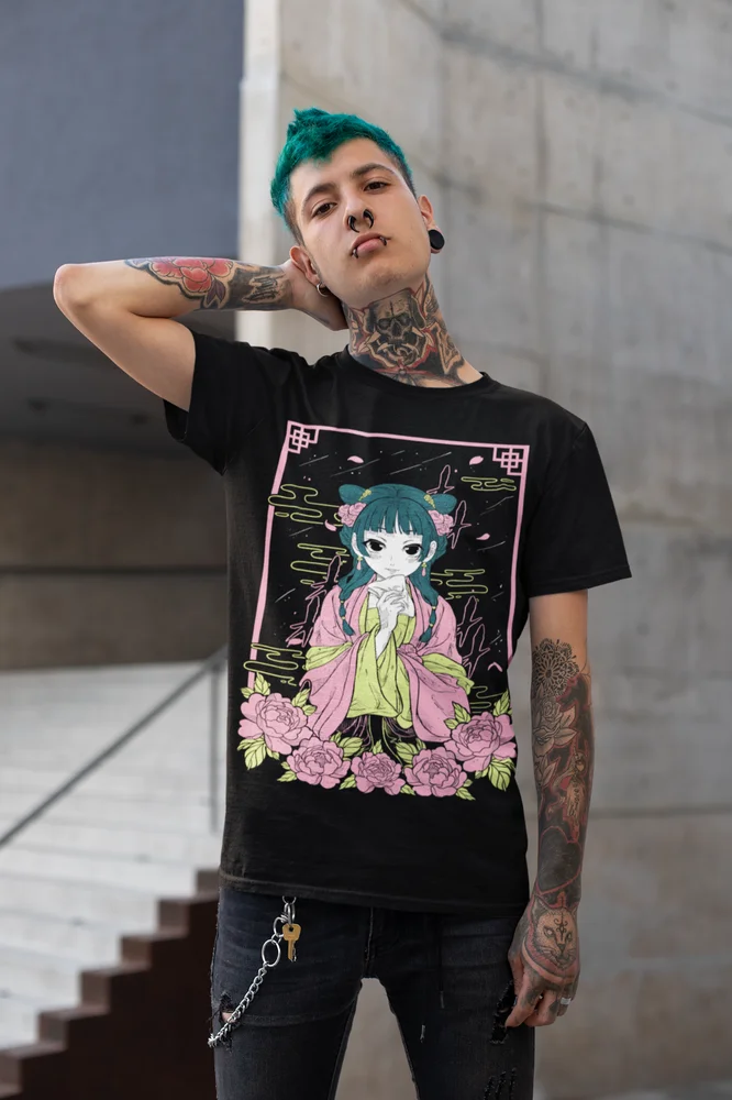 kusuriya no hitorigoto maomao T-shirt Kawaii Short Sleeve Waifu Girl Gift Shirt