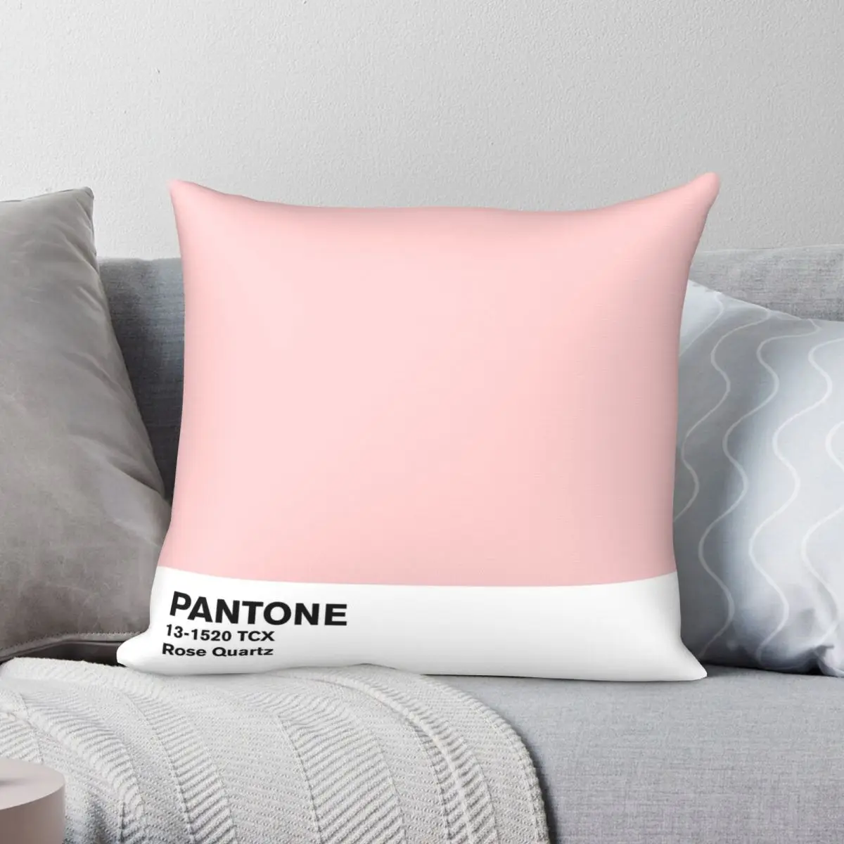 

Rose Quartz Pantone Pillowcase Polyester Linen Velvet Printed Zip Decor Pillow Case Bed Cushion Cover