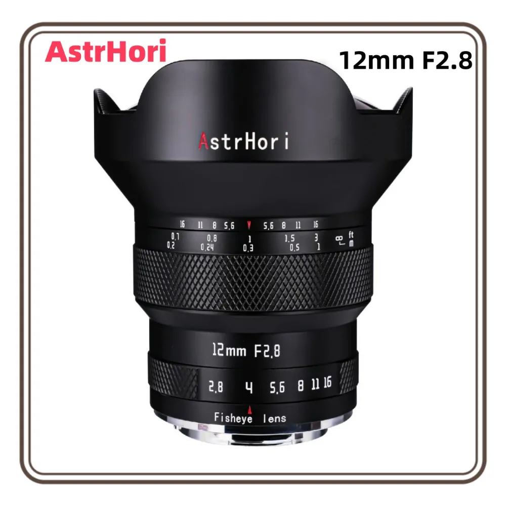 AstrHori 12mm F2.8 Full Frame Manual Fisheye Lens 185° Ultra Wide Angle Lens for Canon RF Mount Series Mirrorless Cameras