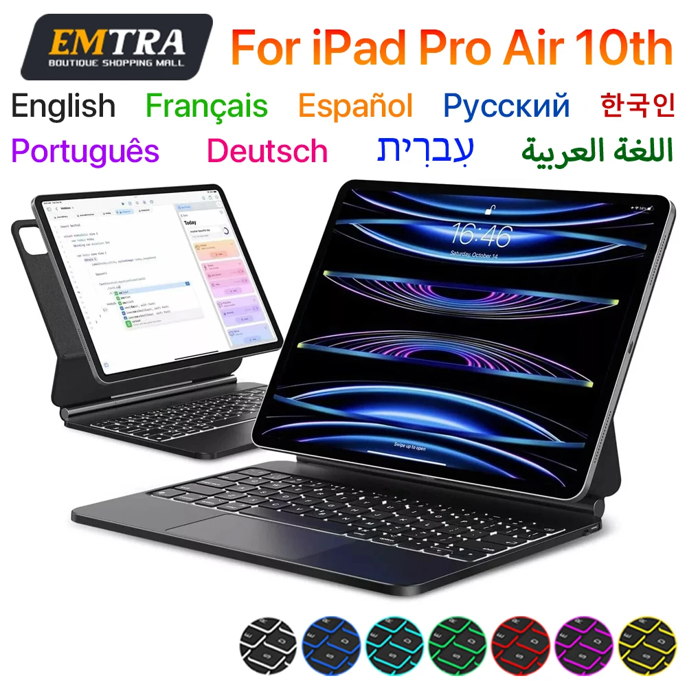 

Bluetooth Wireless Magic Keyboard for iPad Air 4 Air 5 Air 6 11 13 inchcase for iPad Pro11 inch 2018-2022 Generation Smart Cover