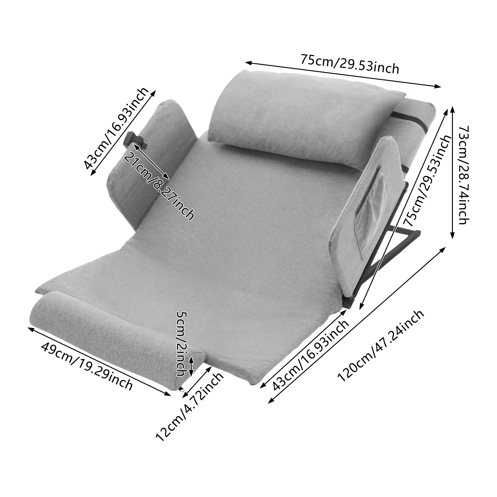 2-80 °   مسند ظهر للسرير للرفع الكهربائي، مسند ظهر قابل للتعديل، مسند ظهر للجلوس في الولايات المتحدة