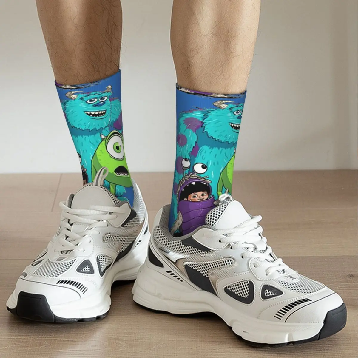 Fashion Men\'s Socks Crazy Monsters Inc University Sullivan Boo Sock Polyester Graphic Women\'s Socks Spring Summer Autumn Winter