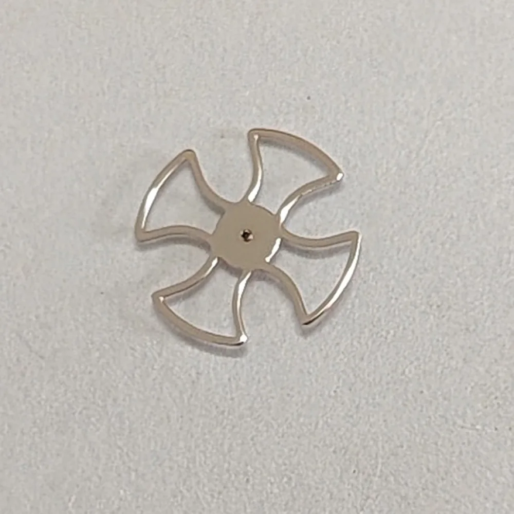 مؤشر ساعة مجوف على شكل زهرة يدوية بتوقيت جرينتش 4 مم لاستبدال حركة NH34 ملحقات اليد باللون الأسود/الفضي