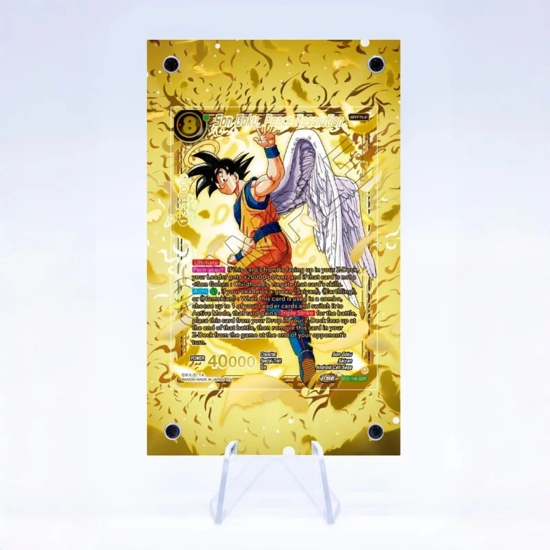 Estuche de exhibición de acrílico para tarjetas PSA de anime Dragon Ball Son Goku con arte extendido, para caja extendida de anime, coleccionables exquisitos decorativos