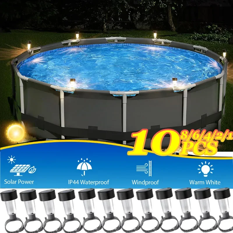 

New Summer Waterproof LED Solar Lamp for Pool - Perfect Outdoor Decoration for Swimming Pool, Garden, Yard and Fence