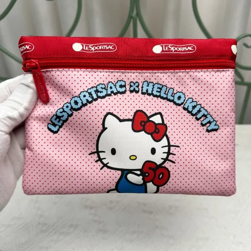 New Cute Cartoon Print Hellokittys Womens Clutch Canvas Casual Cartoon Storage Anime Kawaii Coin Cosmetic Bag Halloween Gift