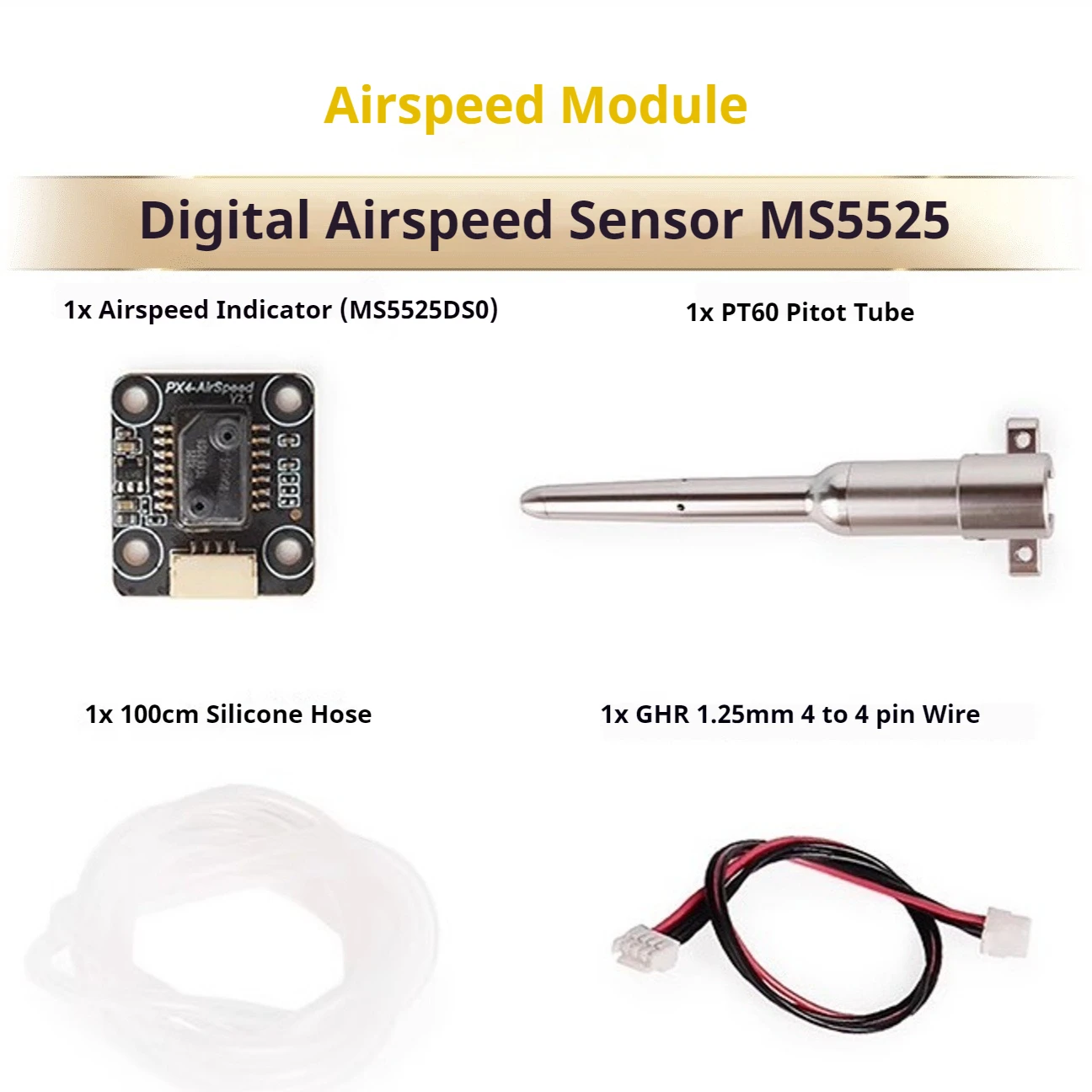Holybro Digital Air Speed Sensor, Airspeed Indicator, MS5525DSO PX4 PIX4 6C 6X Universal