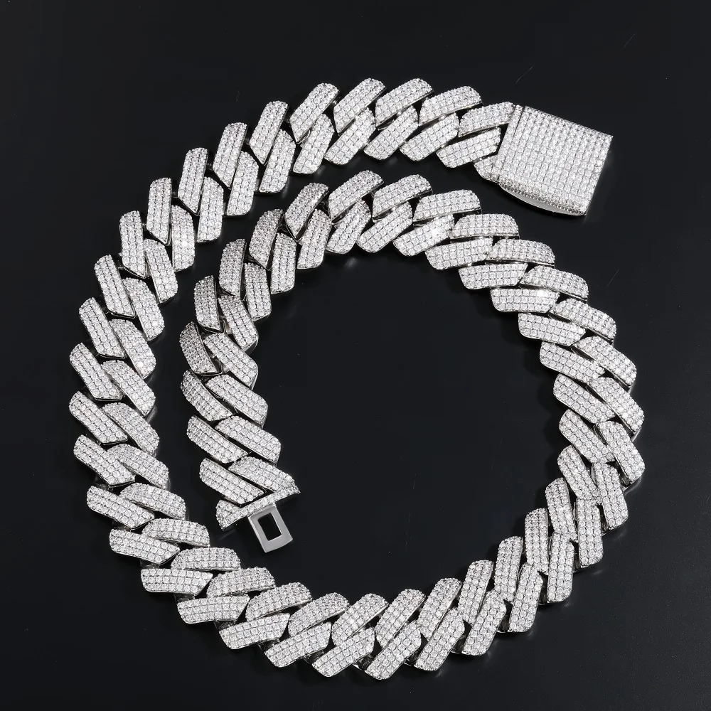 

Full Paved Cubic Zirconia Cuban Chain 20mm Hiphop Link Necklaces 5A+ CZ Fashion Choker Luxury Men Jewelry Classica Rapper Rock
