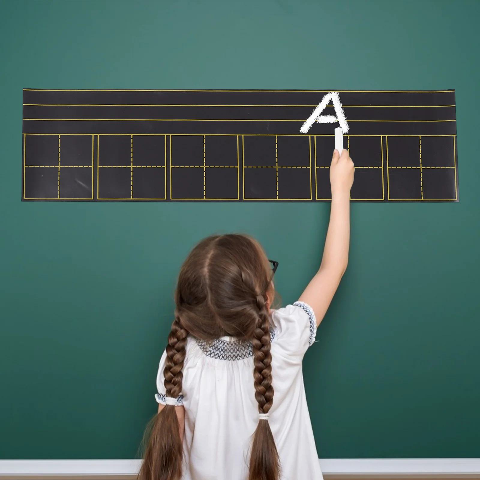 2Pcs Magnetic Blackboard Kids Writing Board Stickers Erasable Fridge Message Saving Practical Design