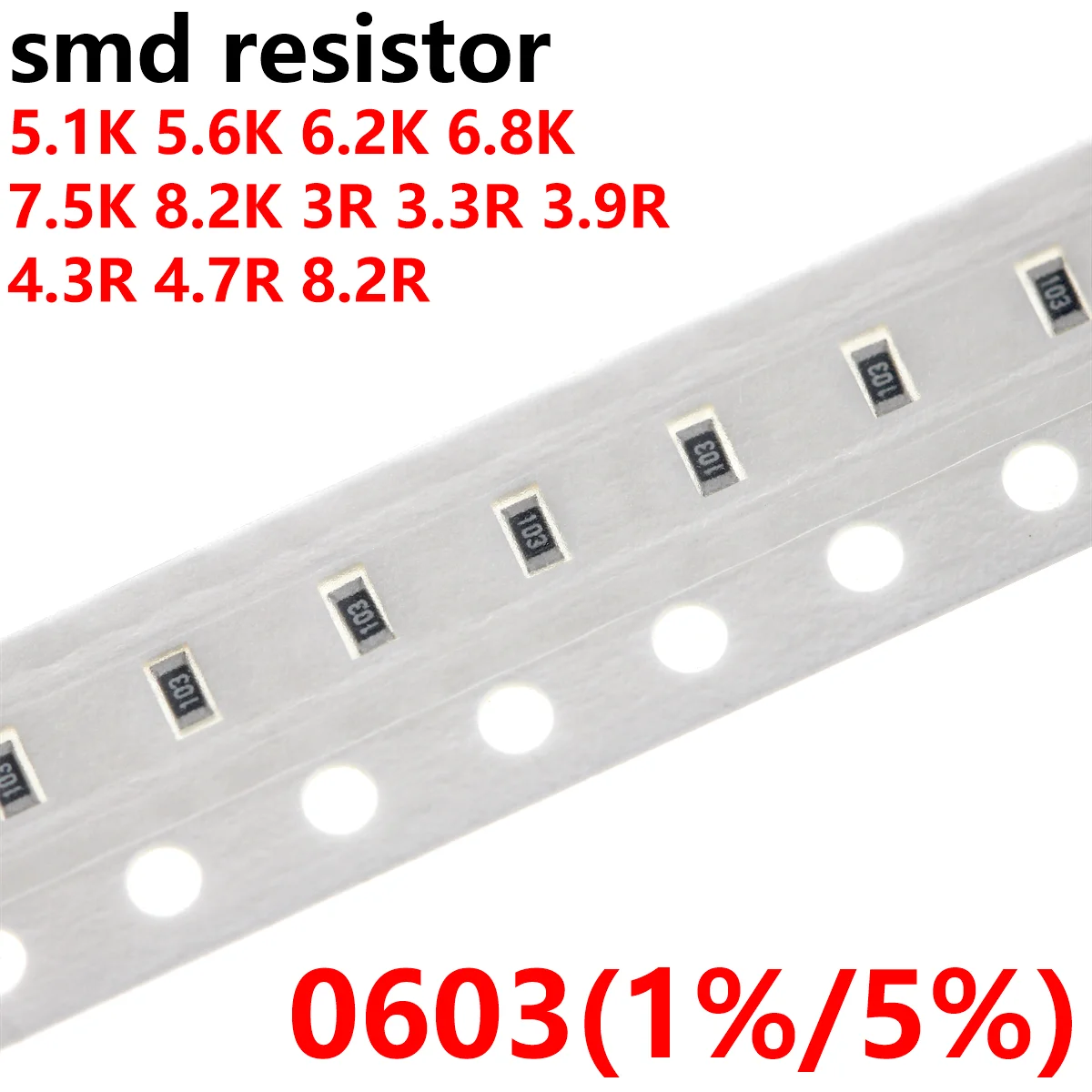 100PCS 0603 1% 1R 10R 4.7R 3.3R 30R 1k 2k 68R 100R 220R 200R 330R 470R 680R 2.2k 3.3k 22k 33k 47k 680k 1K 10K 4.7K K 470K -1M