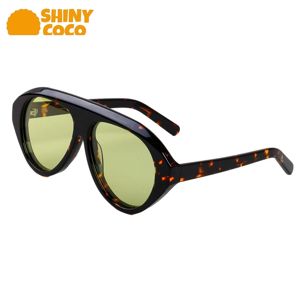 ShinyCo Marca de luxo europeia e americana grande moldura óculos de sol de painel de alta qualidade óculos de sol da moda para comércio exterior