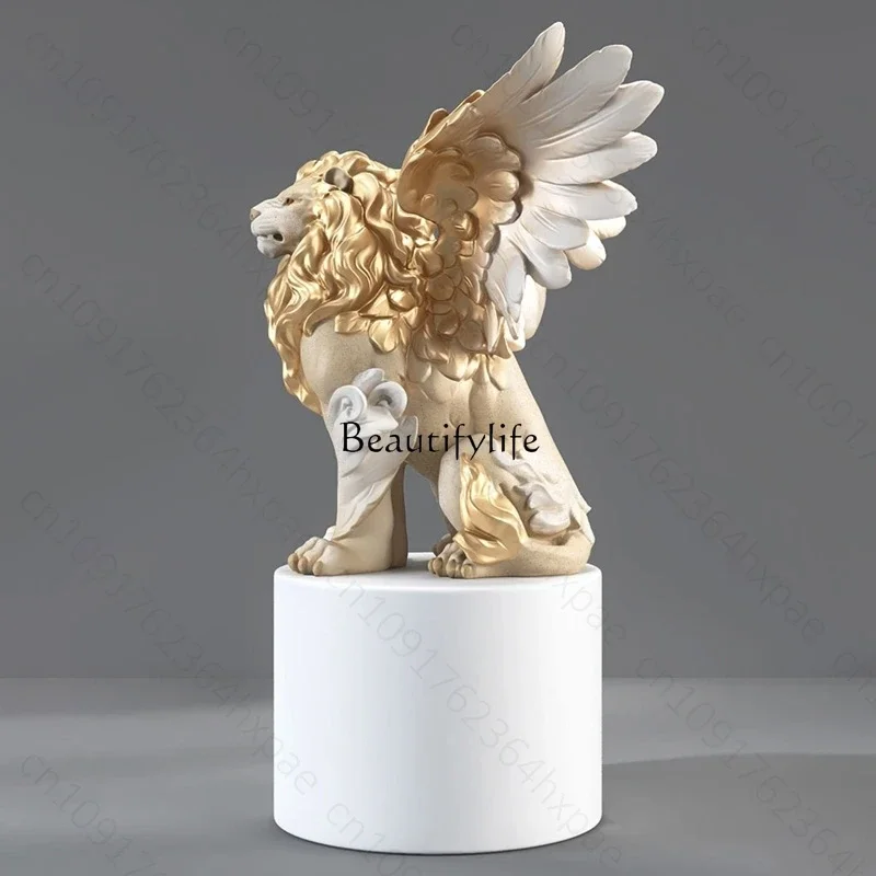 

88.Abstract lion sculpture, decorative artwork, floor sculpture, living room, home decoration