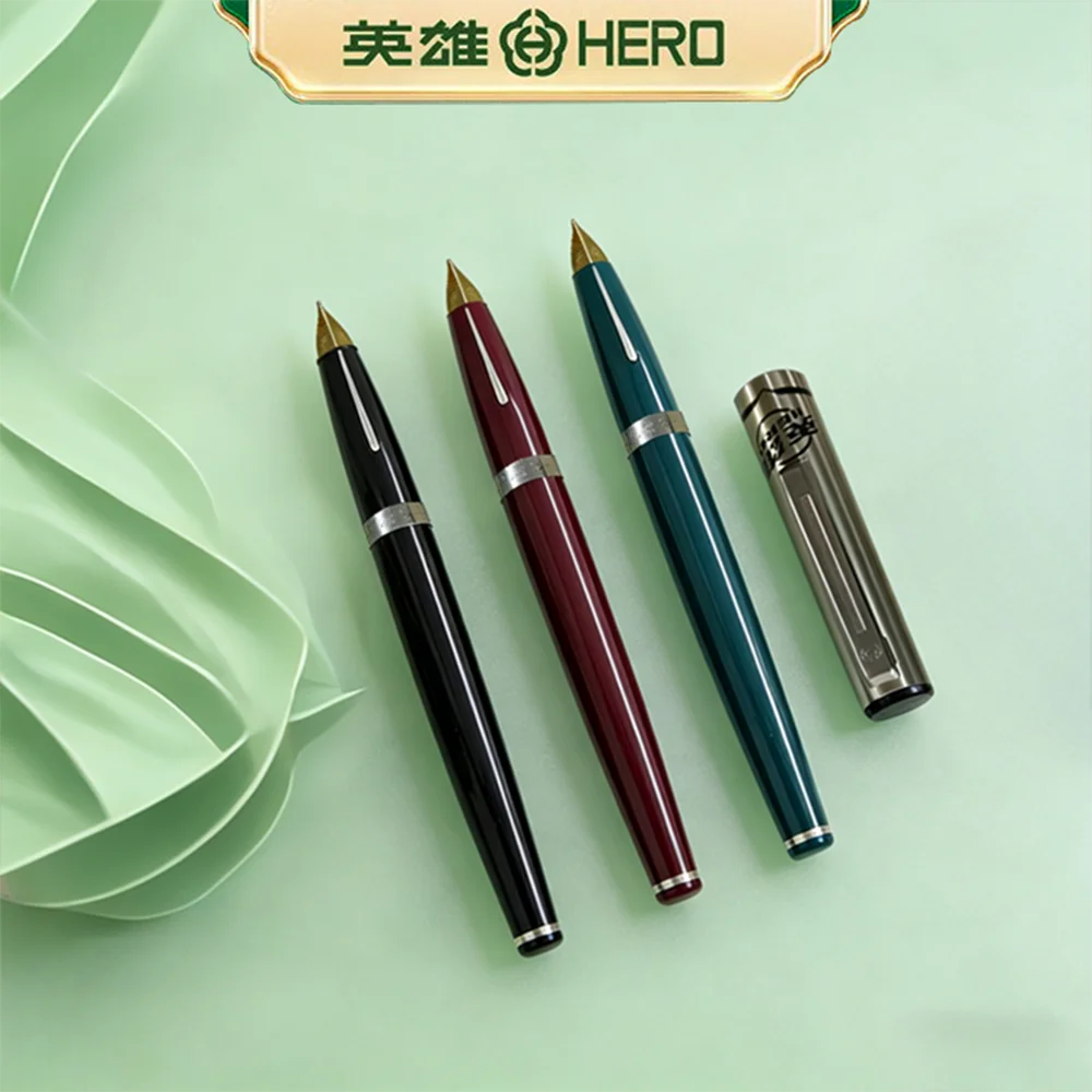 

Винтажная перьевая ручка HERO 240 с классическим логотипом самолета, ретро-металлический корпус, гладкое письмо, для школы и офиса, подарок, 2/4 шт., разные цвета