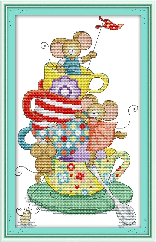 

Набор для вышивки крестом Aida 14ct 11ct, принт, холст, стежки, вышивка, сделай сам, рукоделие ручной работы