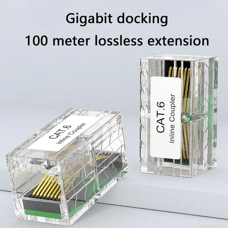 D5BB Metal Shielded RJ45 Female Ethernet Coupler Gold Contacts for Cat6 Cat5e Cables