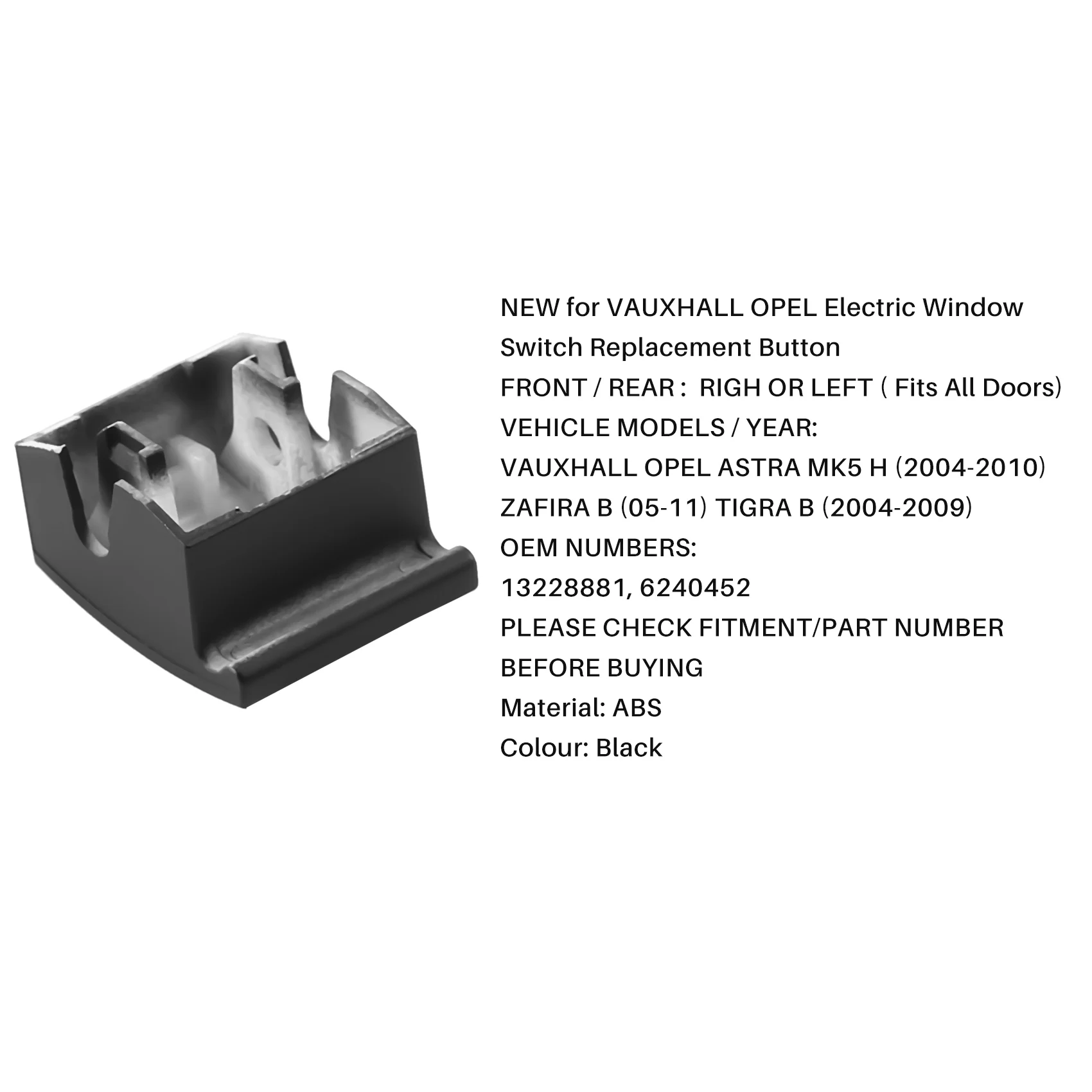 Top-Rated 1Pc For Vauxhall Opel Astra Mk5 Zafira Tigra B Electric Window Switch Button Cover