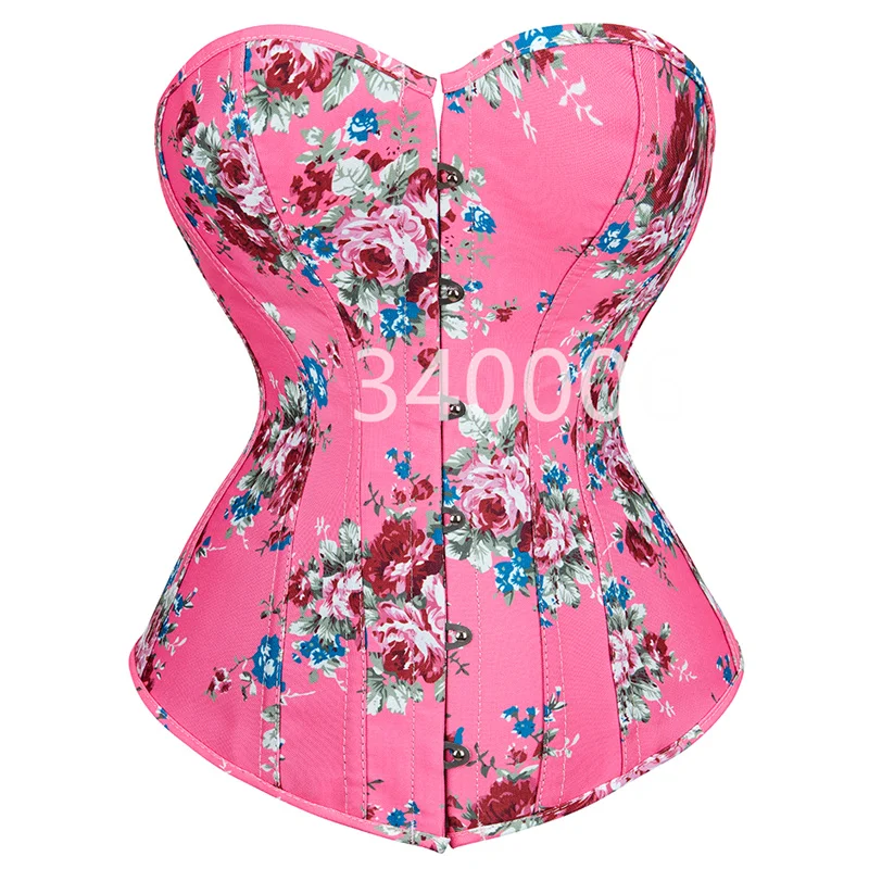 caudatus vintage overbust corsets and bustiers flower print brocade sexy fashion adjustable corselet costumes victorian