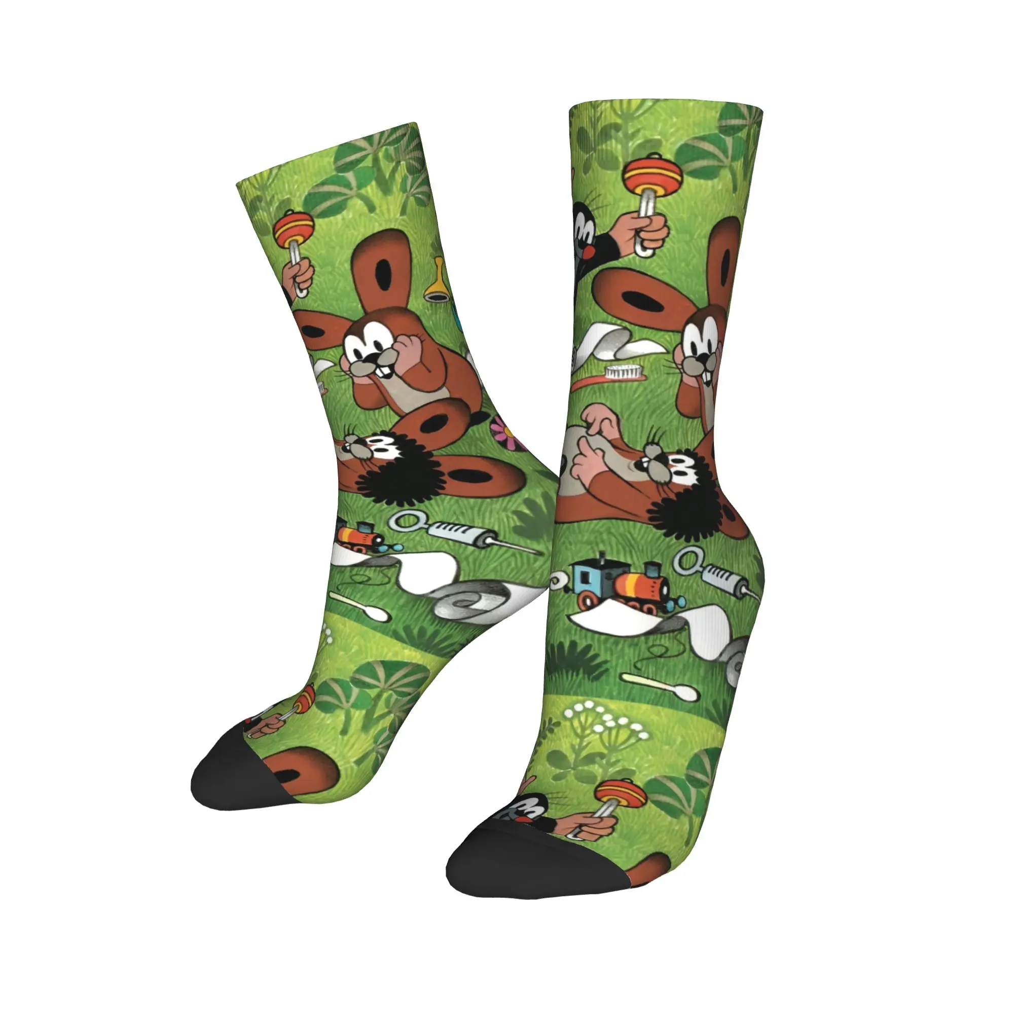 

Носки Little Mole, забавные носки с героями мультфильмов «Друзья вместе», высокое качество, весна, лето, осень, зима, средние носки-трубы, подарок