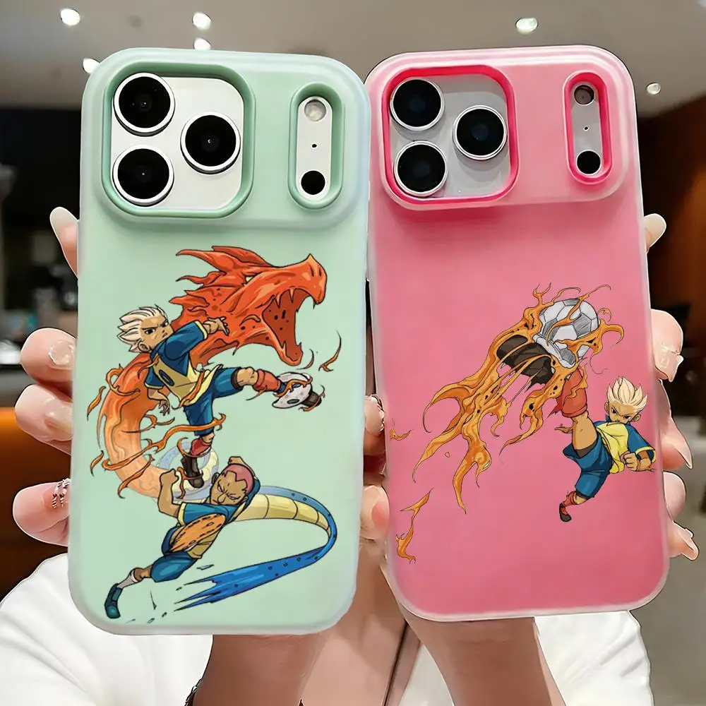 

Axel Blaze Firestorm Inazuma Eleven Phone Case Slim Clear Jelly Case For Phone 17-12, Soft TPU Shockproof Anti-Yellowing Cover