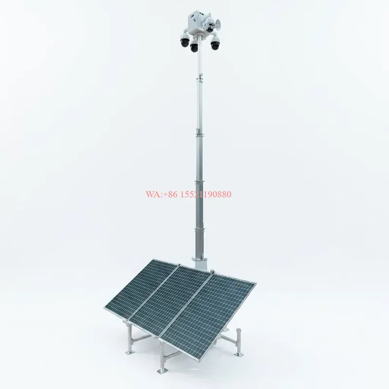 wmwmnu for YAHAM P4-eye Solar Surveillance Trailer Tower 4G 5G Connectivity MPPT Controller IP66 Waterproof Easy Deployment