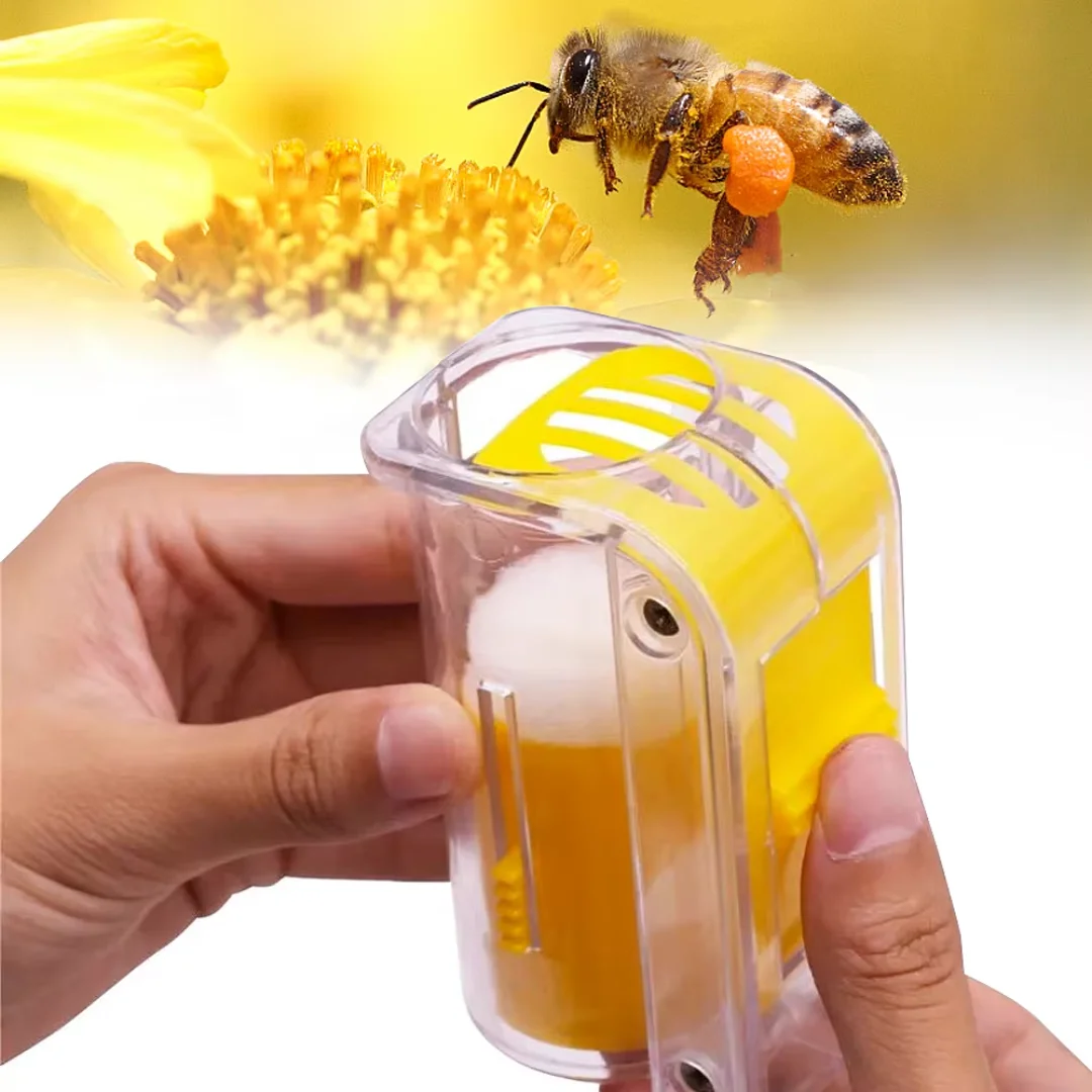 Bee Queen Marking Bottle Bee Mark Cage Plastic One Handed Marking Catcher With Plunger Plush Garden Beekeeping Supplies Tools