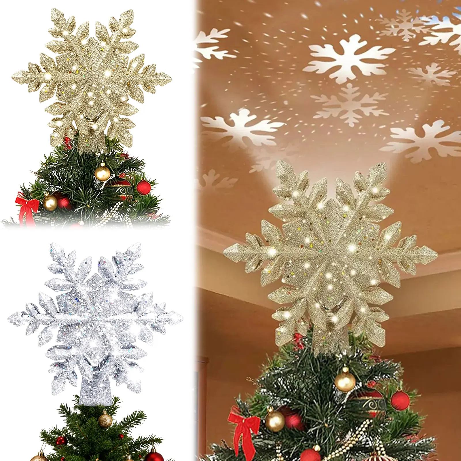 Pentagram Christmas Tree Decoration Snowflake Projection Modes Holiday Decor Christmas Tree Parties Festivities