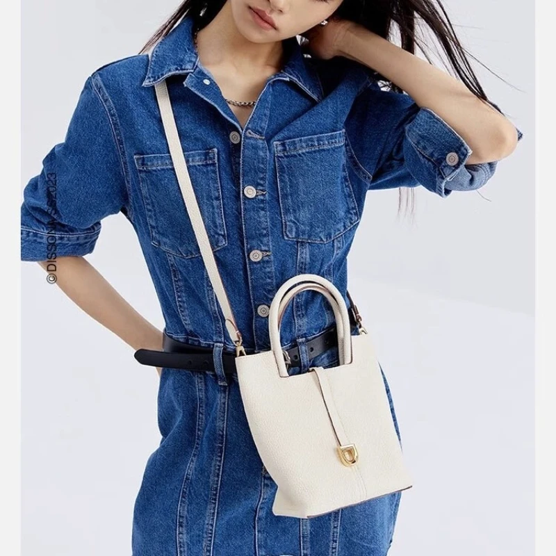 DISSONA Women's Handbag Bucket Bag 2025 New Handheld Single-Shoulder Crossbody Bag Basket Bag