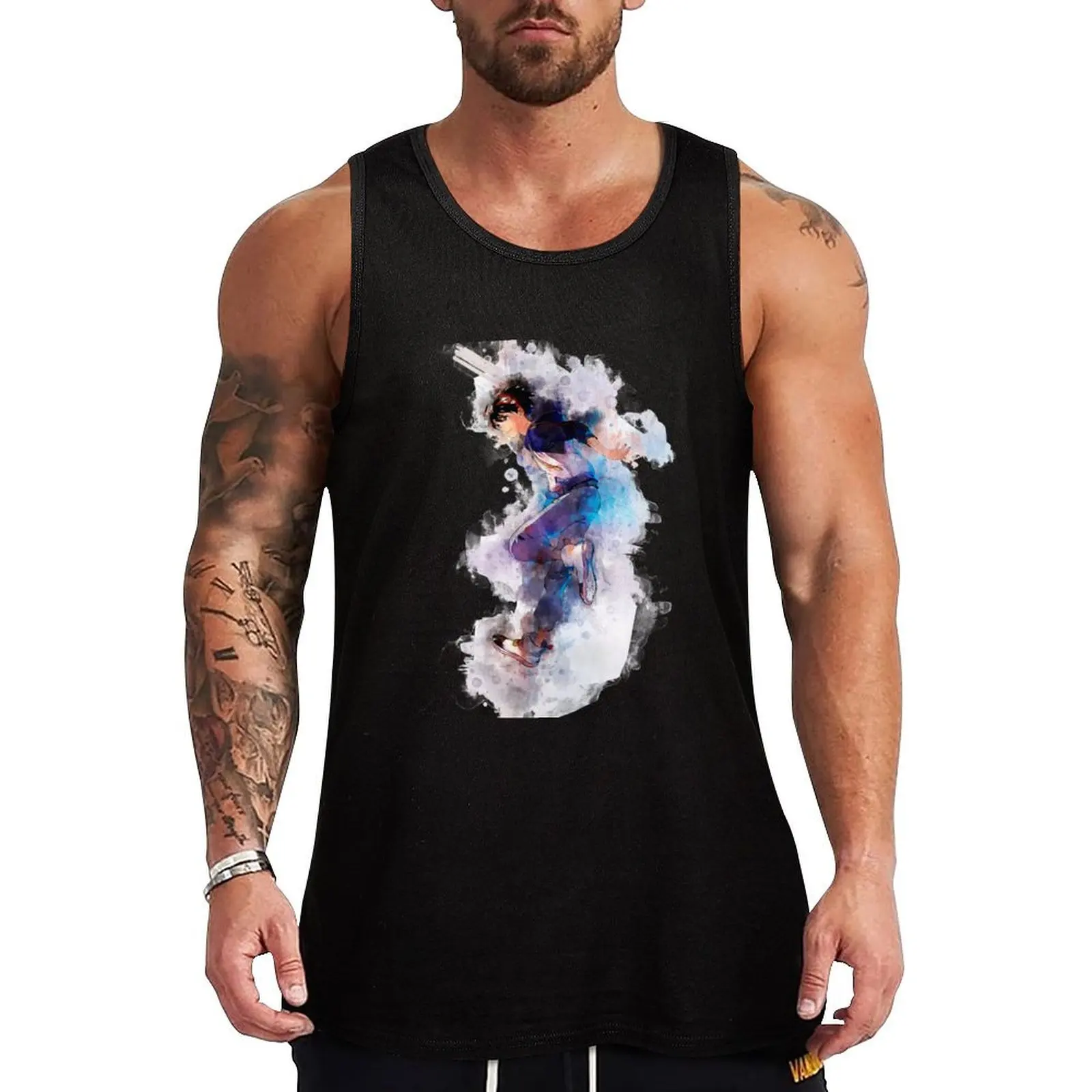 

Takuma - Digimon Survive (Watercolor) Tank Top Workout Athletic Tank Top Breathable Sleeveless Wear