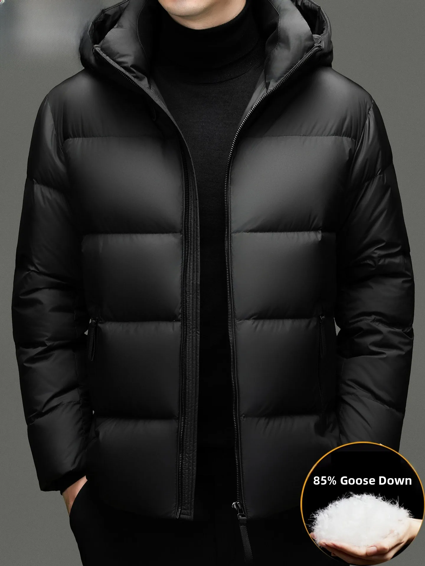 

Pierre Cardin Men's down Jaet Goose down Winter Thiened ort Sle Hooded Coat Casual Sle Warm And Windproof