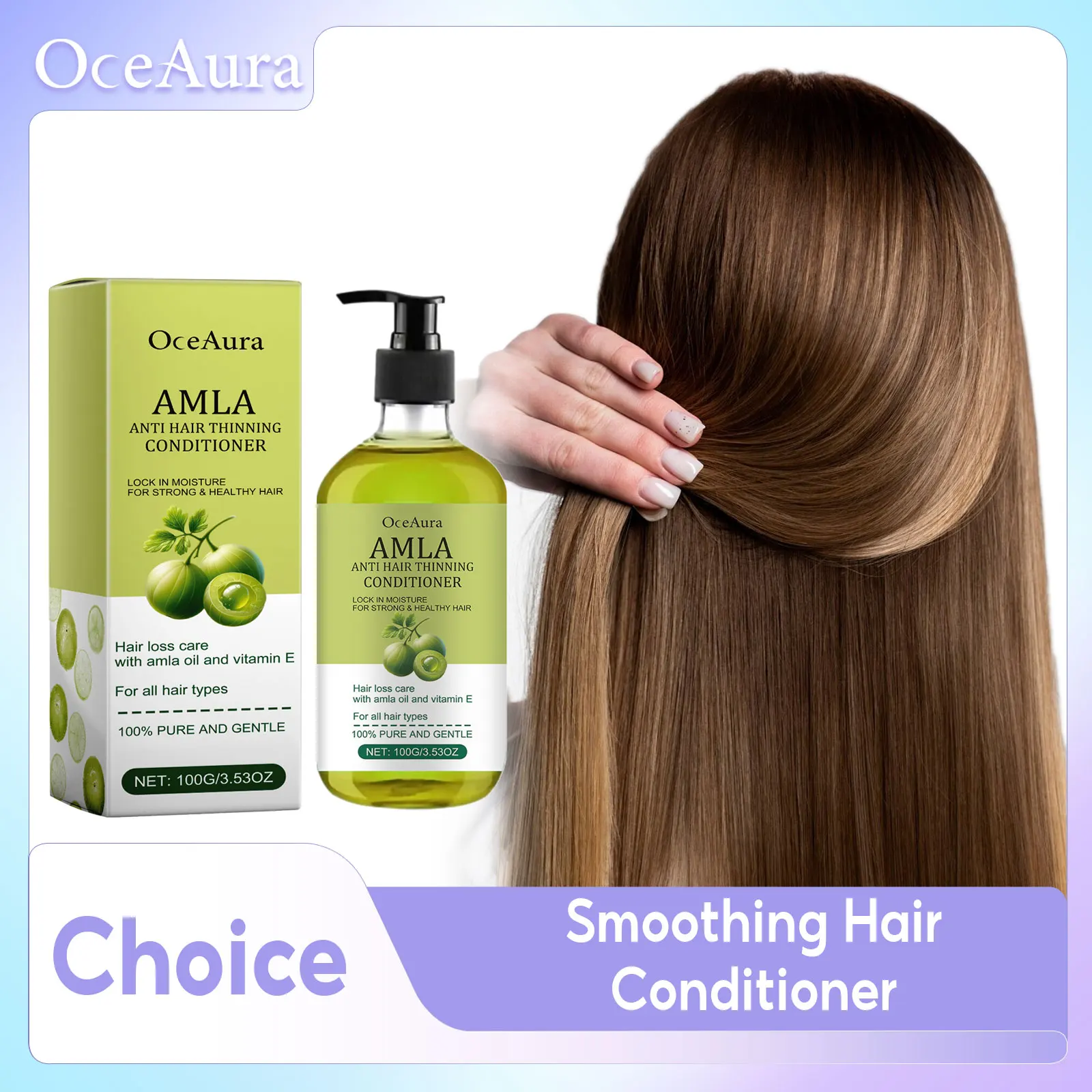 Amla-acondicionador suavizante para el cabello, reparación hidratante nutritiva, permanente, alisado, teñido, productos para el cuidado del cabello dañado para mujeres