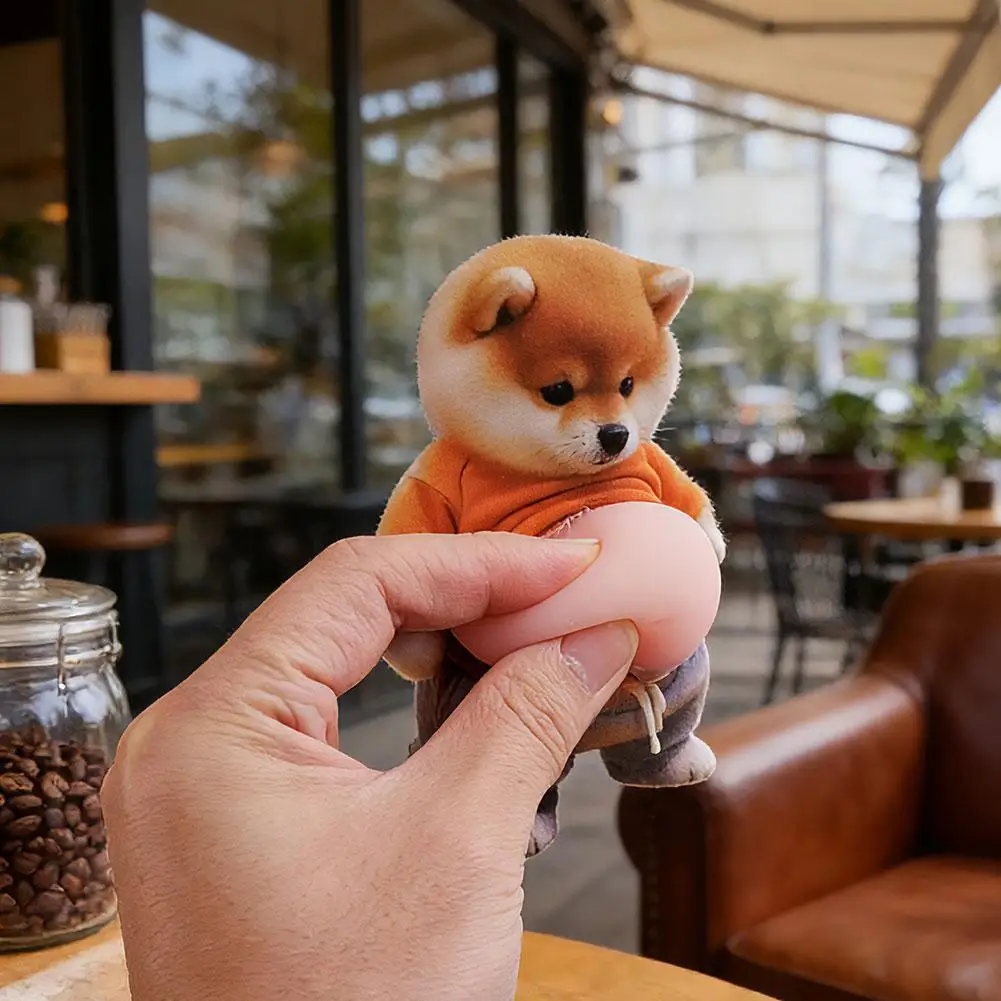 3D Shiba Inu Dog Belly Sticker Cute Puppy Sticker Ultra Soft Silicone Phone Case Decorative Sticker Adult Stress Relief Stickers