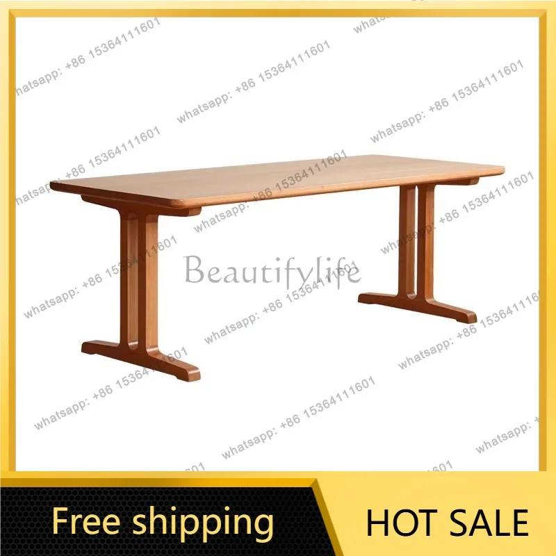 Factory Direct Sales Solid Wood Office Long Table Living Room Home Workbench Computer Desk