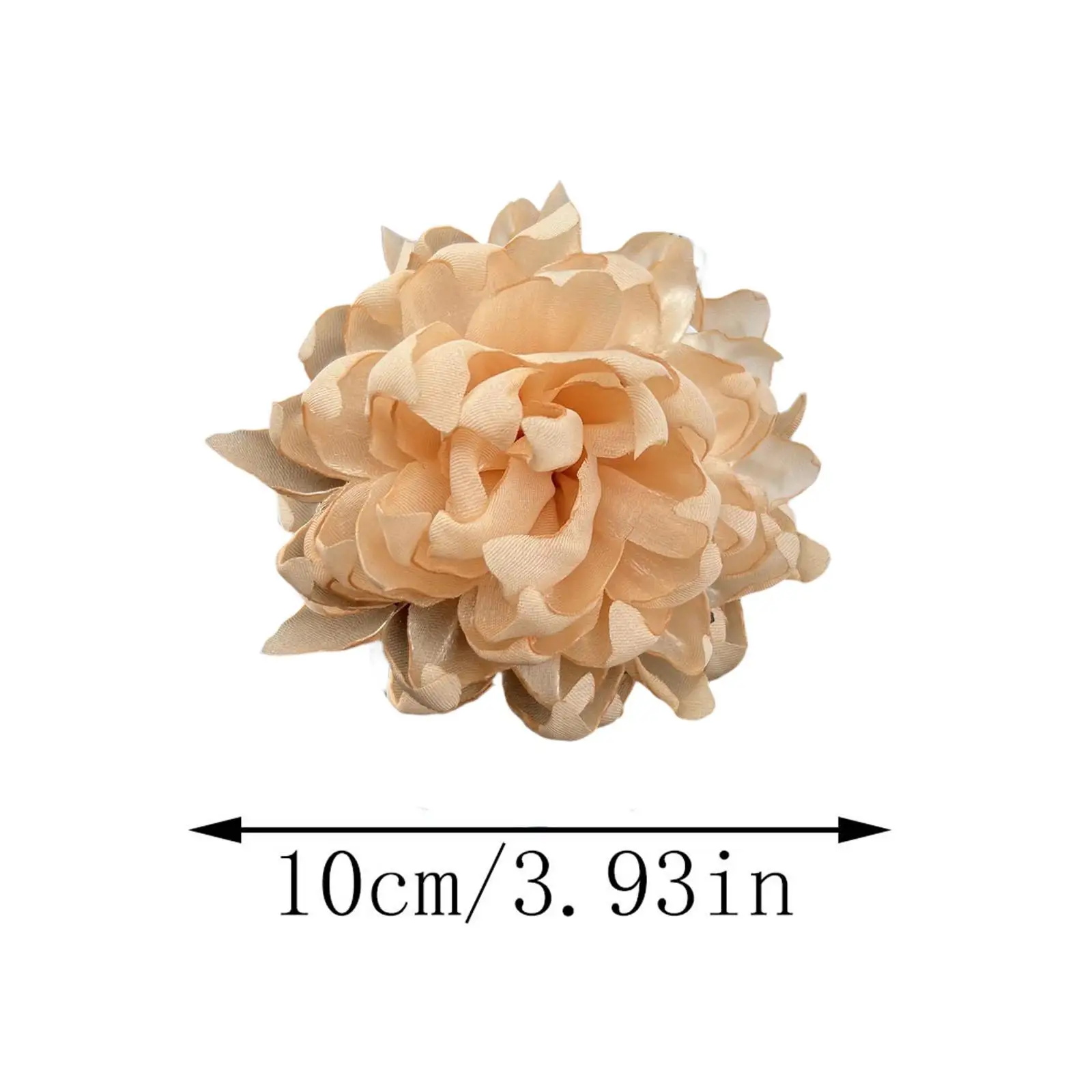 Flower Brooch Handmade for Women Elegant Large Boutonniere Flower Hair Clip for Suit Wedding Dance Dress Clothes Accessories