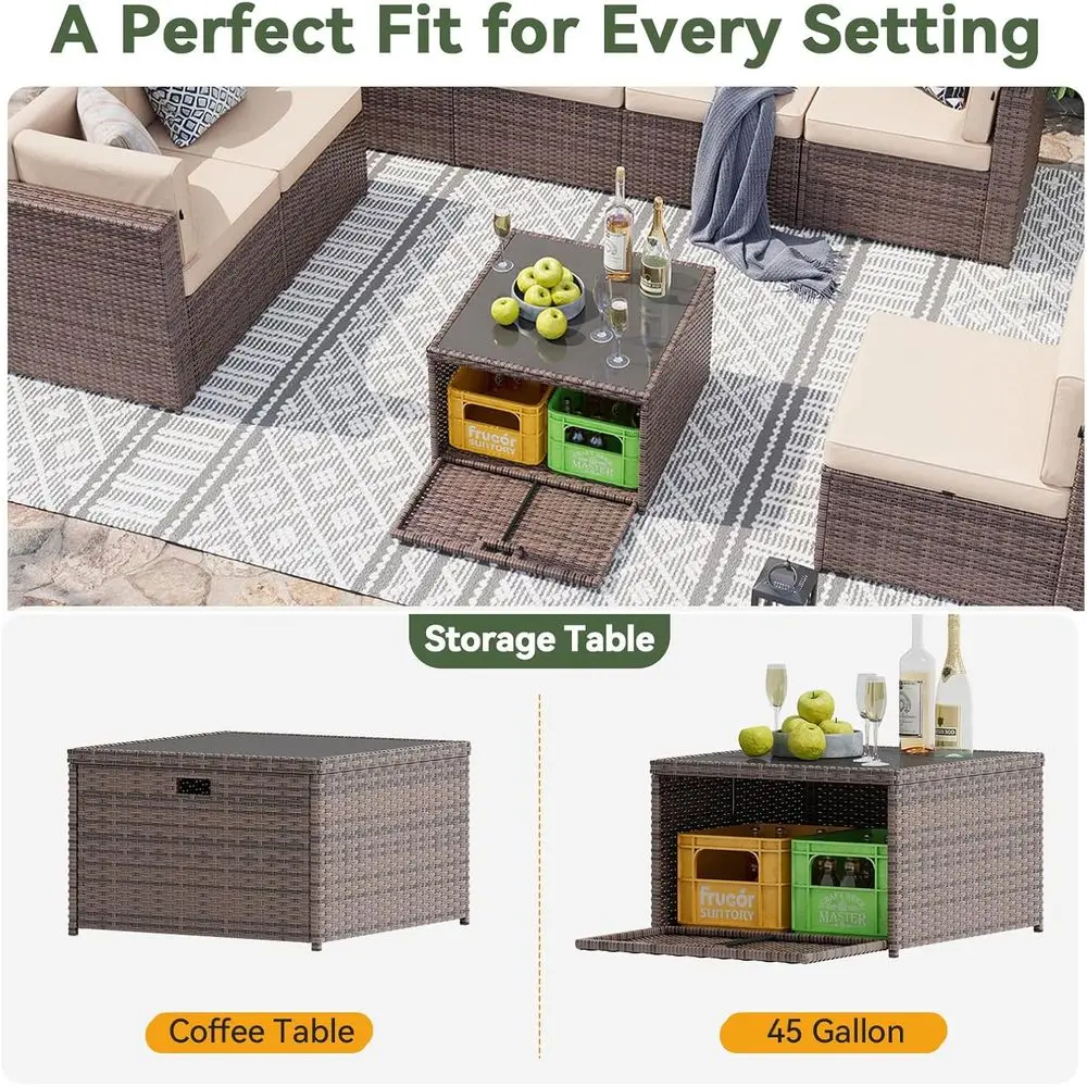 All-Weather Wicker Patio Furniture Set - image 5