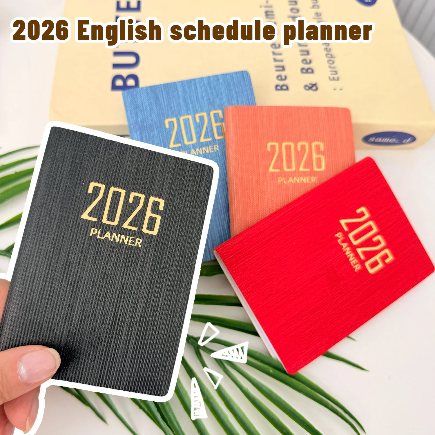 2026 365-Day المحمولة A7 جيب مخطط غطاء بولي يوريثان الجدول اليومي الأسبوعي دفتر التقويم مجلة الكتب اللوازم المكتبية المدرسية #3